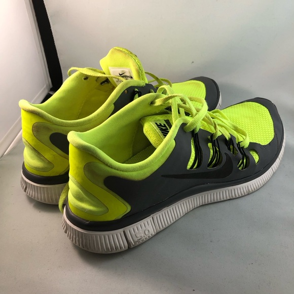 Nike 579959-700 Free Running Shoe Yellow Cool Grey Size 9 Women - Picture 4 of 10